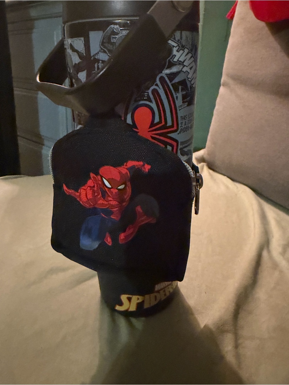 Marvel Spider-Man Black and Red Kids Accessory Pouch